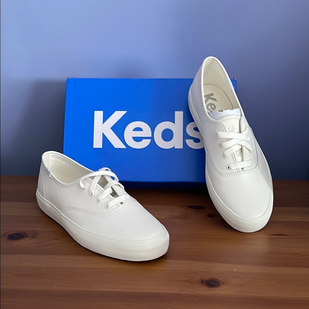 Keds White Vegan Leather Sneakers